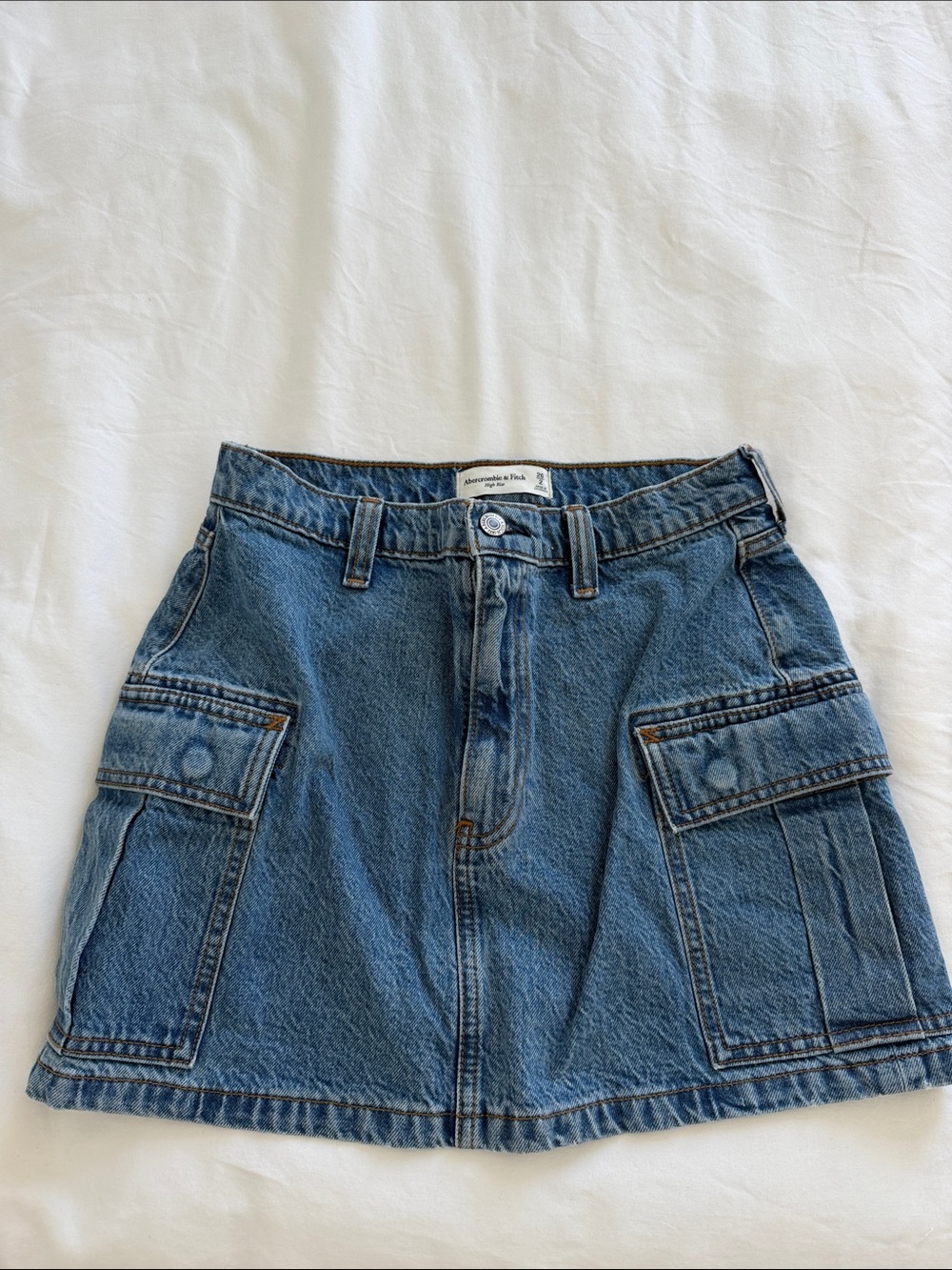 abercrombie Blue Denim Cargo Mini Skirt